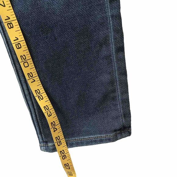 Abercrombie Kids Girls Skinny Jean Denim Distressed Ripped Size 11/12 Dark Wash - Picture 7 of 8